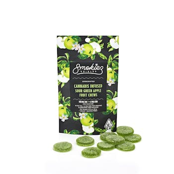 Smokiez Sour Green Apple Fruit Chews - CA